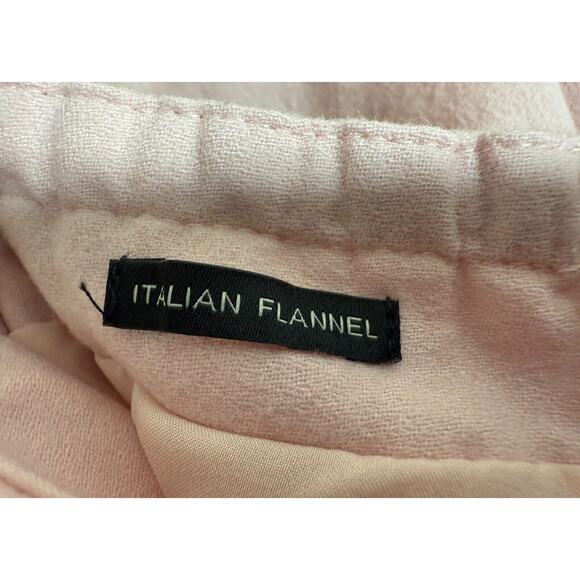 Talbots Italian Flannel Midi Skirt Womens Size 14W Wool Slit Lined Pink Career - Picture 8 of 9